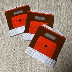 NEW 3 Teen Home 11" Knock Down Orange/Rust Red Pocket Cube Storage Bin